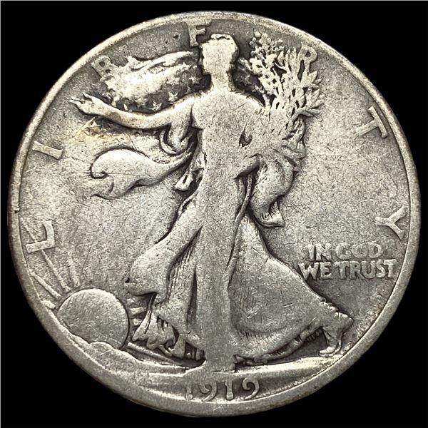 1919-D Silver Walking Liberty Half Dollar  NICELY CIRCULATED