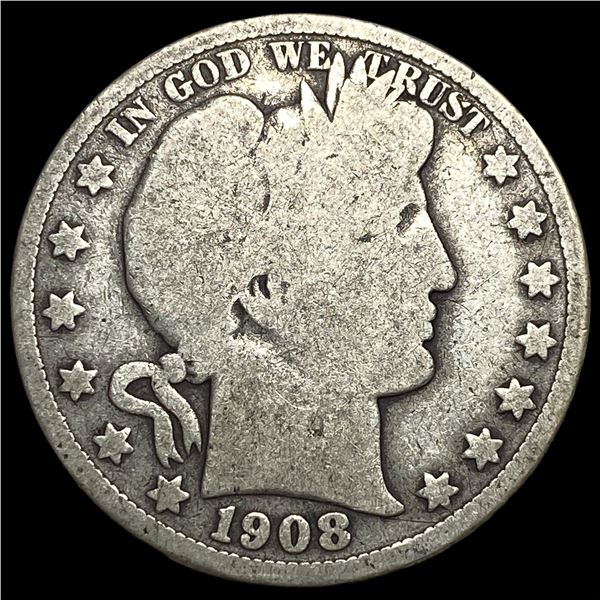 1908-O Silver Barber Half Dollar LIGHTLY  CIRCULATED