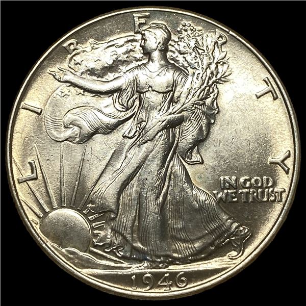 1946 Silver Walking Liberty Half Dollar GEM  BU