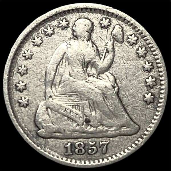 1857 Silver Half Dime LIGHTLY CIRCULATED