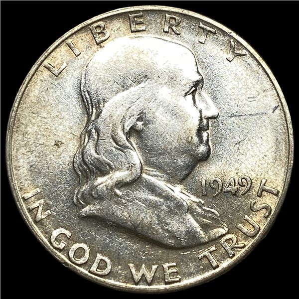 1949-S Silver Half Dollar Franklin NEARLY  UNCIRCULATED
