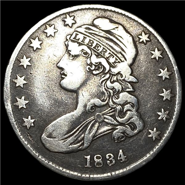 1834 Capped Bust Half Dollar LIGHTLY  CIRCULATED