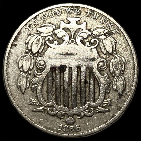 1866 Shield Nickel LIGHTLY CIRCULATED