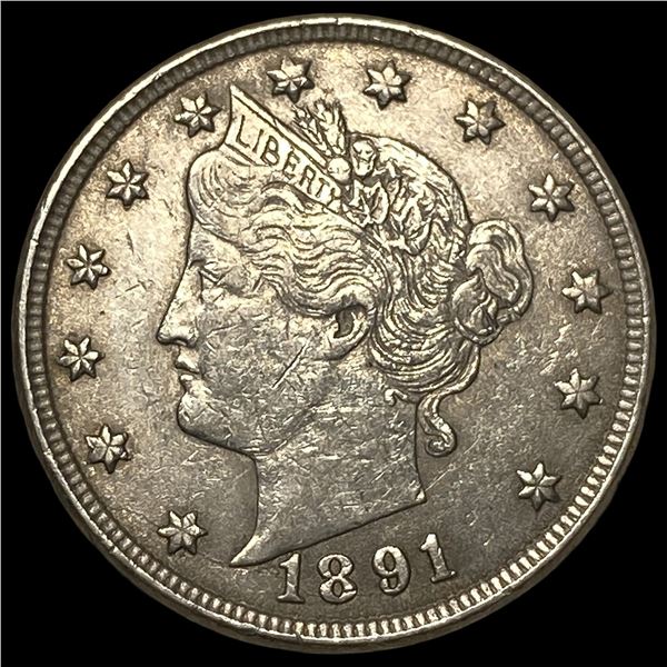 1891 Liberty Head Nickel CLOSELY UNCIRCULATED