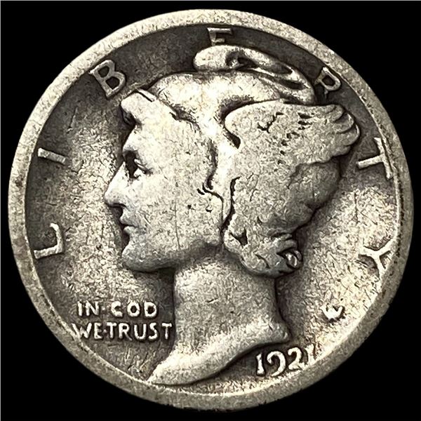 1921-S Silver Mercury Dime LIGHTLY CIRCULATED