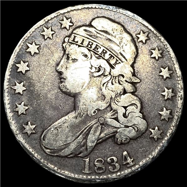 1834 Capped Bust Half Dollar LIGHTLY  CIRCULATED
