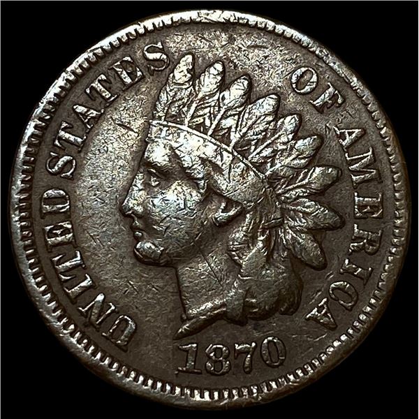 1870 Indian Head Cent NEARLY UNCIRCULATED