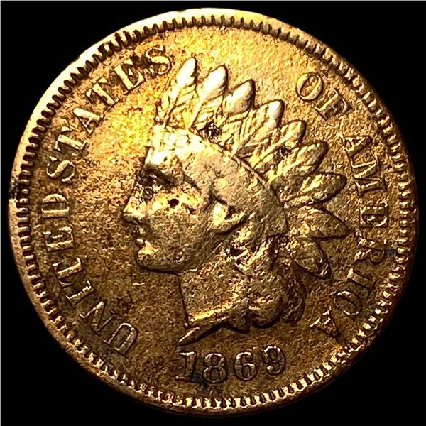 1869 Indian Head Cent NEARLY UNCIRCULATED
