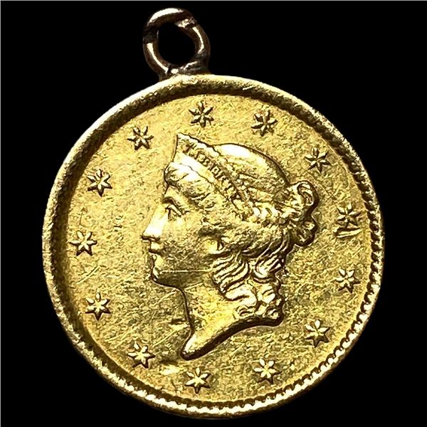 1851 Gold $1 Type 1 (Jewelry Mount)  UNCIRCULATED