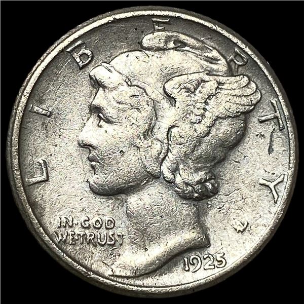 1925-S Silver Mercury Dime CLOSELY  UNCIRCULATED