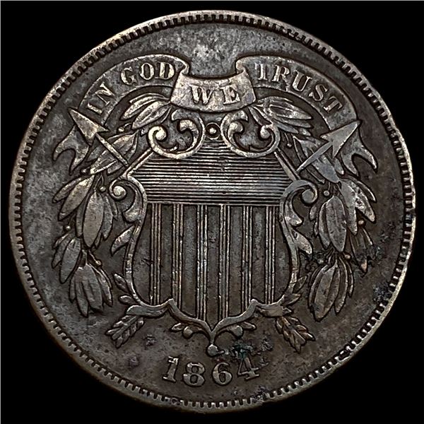 1864 Copper Two-Cent Piece CLOSELY  UNCIRCULATED