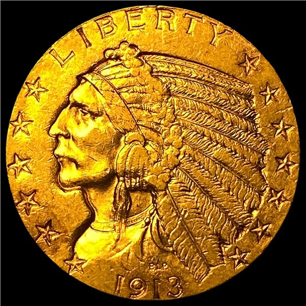 1913 Indian Head Half Eagle $5 Gold  UNCIRCULATED