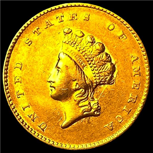 1855 Gold $1 Indian Princess Head Type 2  UNCIRCULATED