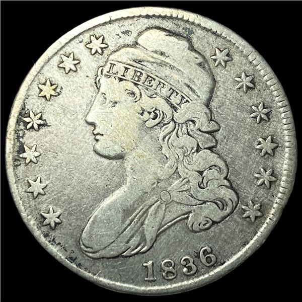 1836 Capped Bust Half Dollar LIGHTLY  CIRCULATED