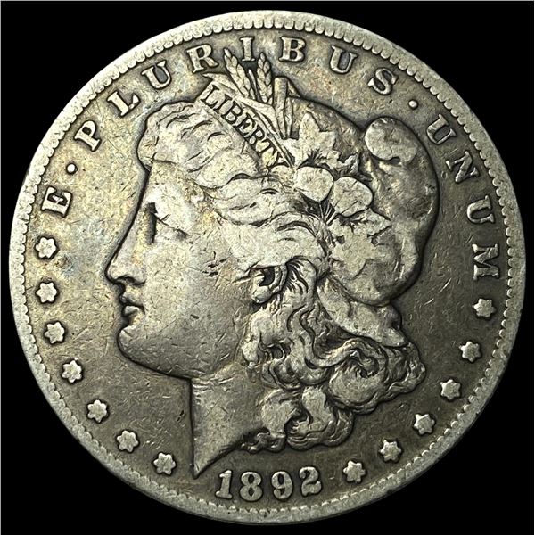 1892-CC Silver Morgan Dollar LIGHTLY  CIRCULATED