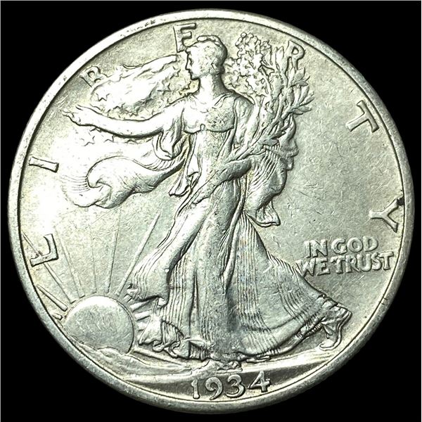 1934-S Silver Walking Liberty Half Dollar  CHOICE AU