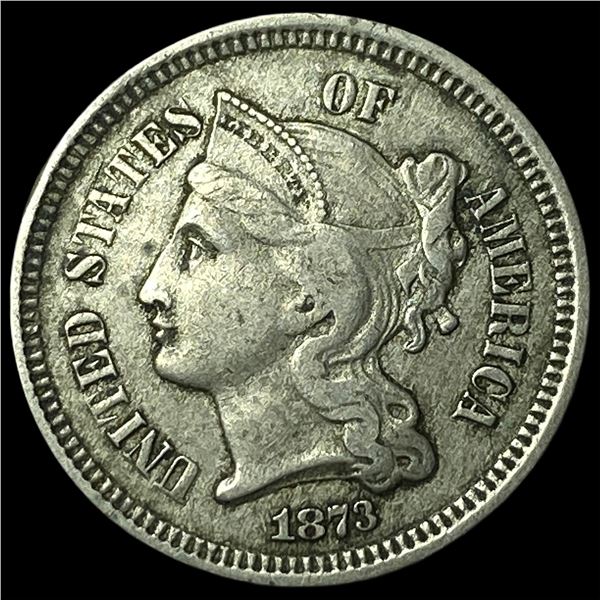 1873 Nickel Three-Cent Piece CLOSELY  UNCIRCULATED
