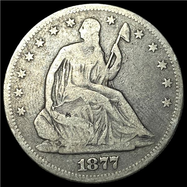 1877 Seated Liberty Half Dollar LIGHTLY  CIRCULATED