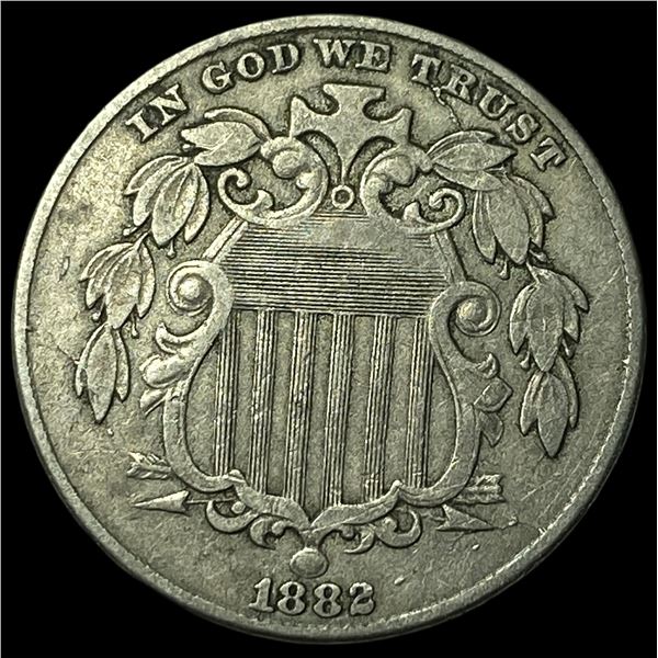 1882 Shield Nickel NEARLY UNCIRCULATED