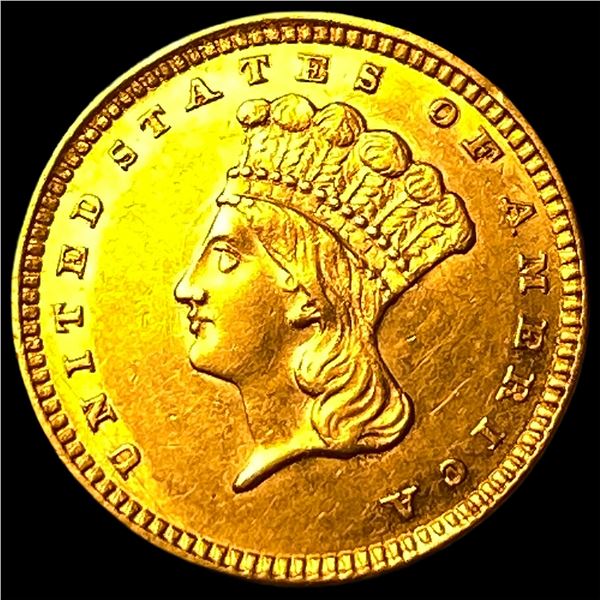 1857 Gold $1 Indian Head Type 3 UNCIRCULATED