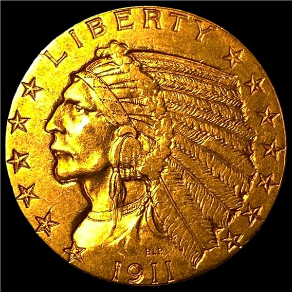 1911 Indian Head Half Eagle $5 Gold  UNCIRCULATED