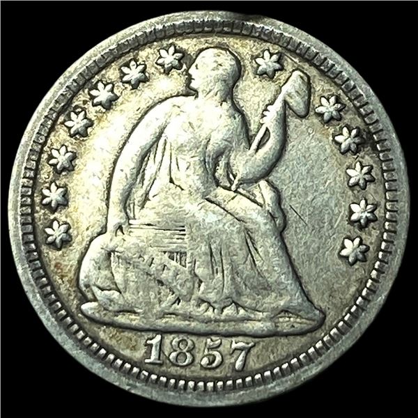 1857-O Silver Half Dime NEARLY UNCIRCULATED