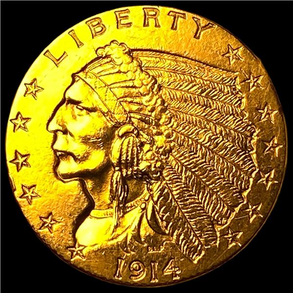1914 Indian Head Gold $2.50 Quarter Eagle  UNCIRCULATED