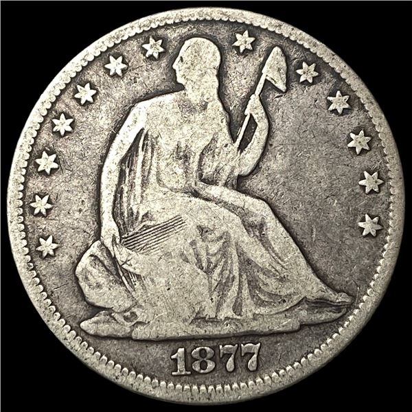 1877 Seated Liberty Half Dollar LIGHTLY  CIRCULATED