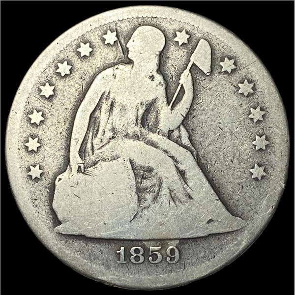 1859-O Silver Seated Liberty Dollar NICELY  CIRCULATED