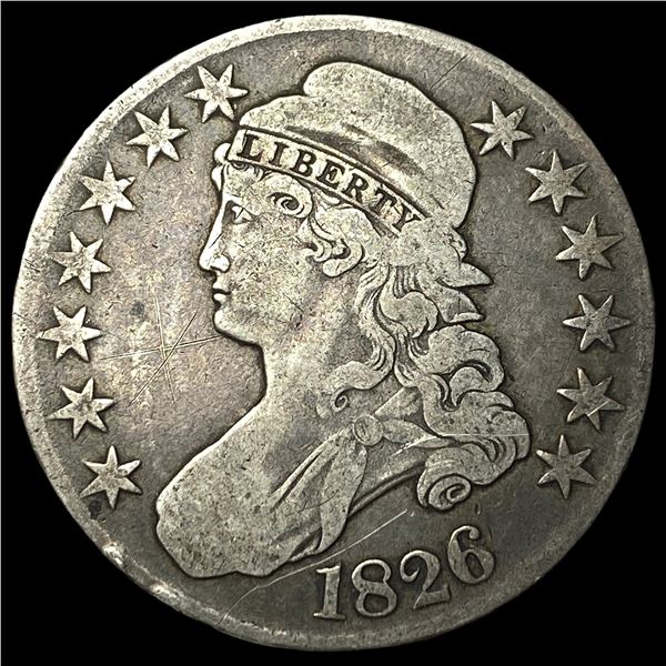 1826 Capped Bust Half Dollar LIGHTLY  CIRCULATED