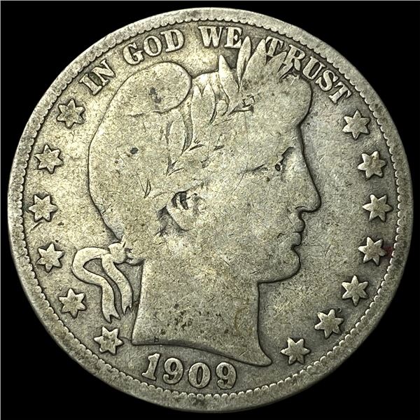 1909 Barber Half Dollar LIGHTLY CIRCULATED