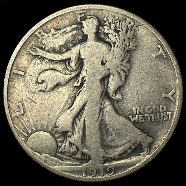 1919-D Silver Walking Liberty Half Dollar  NICELY CIRCULATED