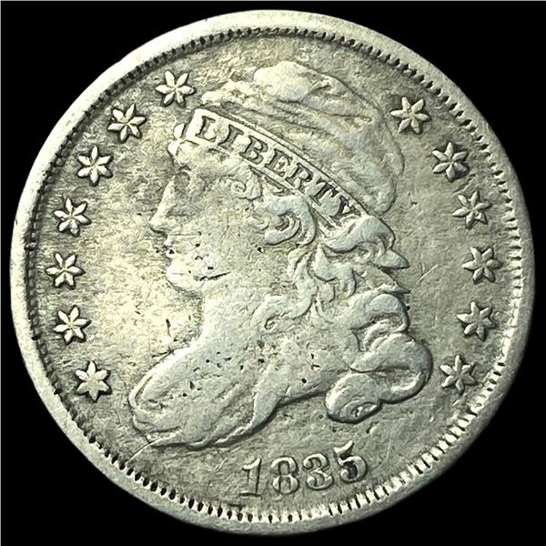 1835 Capped Bust Silver Dime NEARLY  UNCIRCULATED