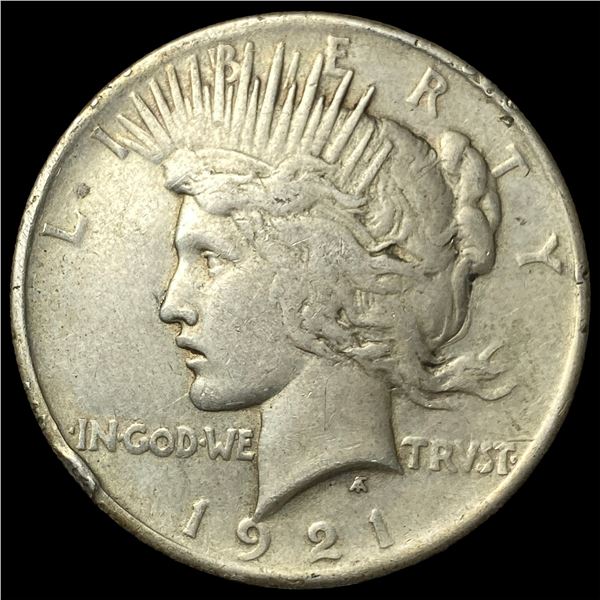 1921 Silver Peace Dollar NEARLY UNCIRCULATED
