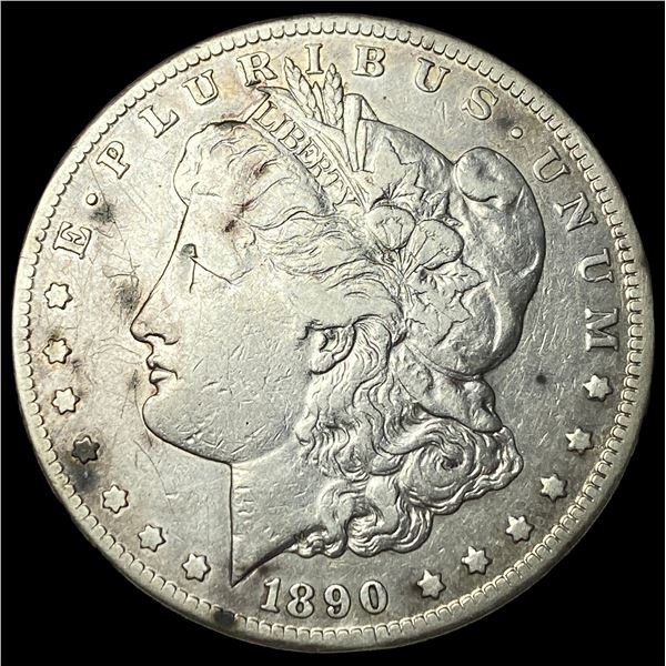1890-CC Silver Morgan Dollar NEARLY  UNCIRCULATED