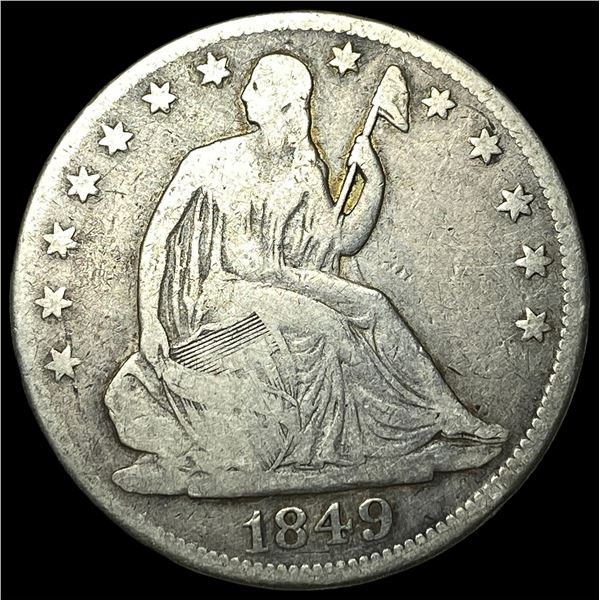 1849-O Silver Half Dollar LIGHTLY CIRCULATED