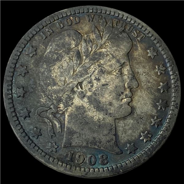 1908-D Silver Barber Quarter NEARLY  UNCIRCULATED