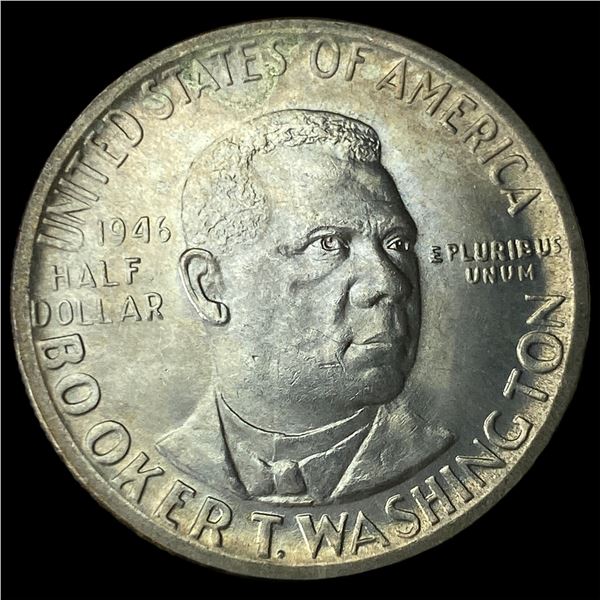 1946 Silver Half Dollar Booker T. Washington  GEM BU
