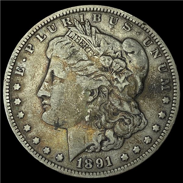 1891-CC Silver Morgan Dollar NEARLY  UNCIRCULATED