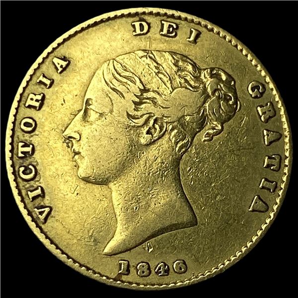1846 Gold Sovereign Victoria. CLOSELY  UNCIRCULATED