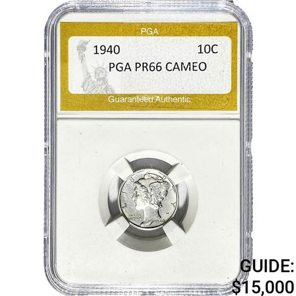 1940 Mercury Silver Dime PGA PR66 Cameo