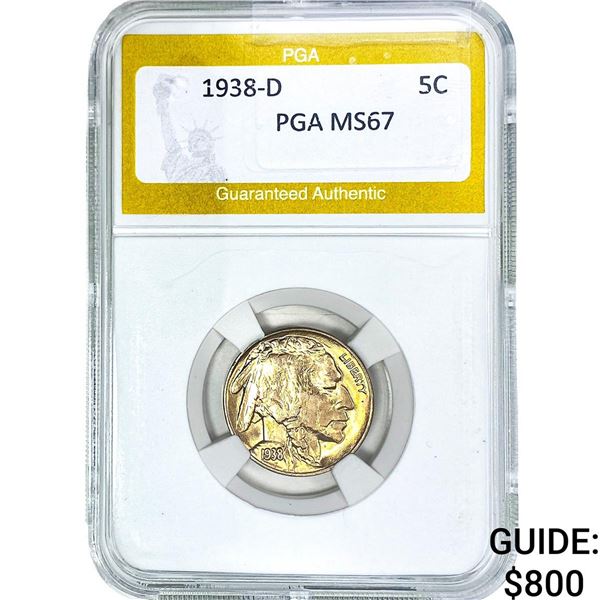 1938-D Buffalo Nickel PGA MS67