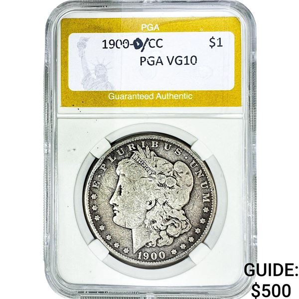 1900-O/CC Morgan Silver Dollar PGA VG10