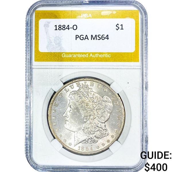 1884-O Morgan Silver Dollar PGA MS64