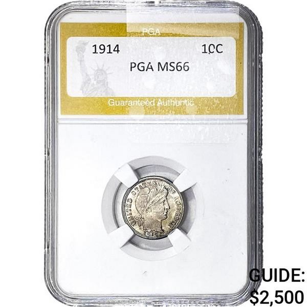 1914 Barber Dime PGA MS66