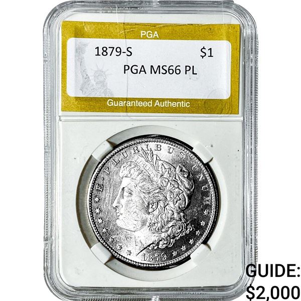 1879-S Morgan Silver Dollar PGA MS66 PL
