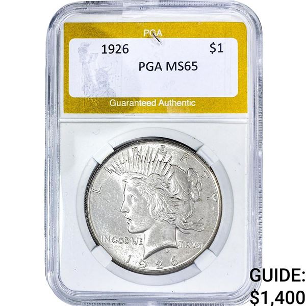 1926 Silver Peace Dollar PGA MS65