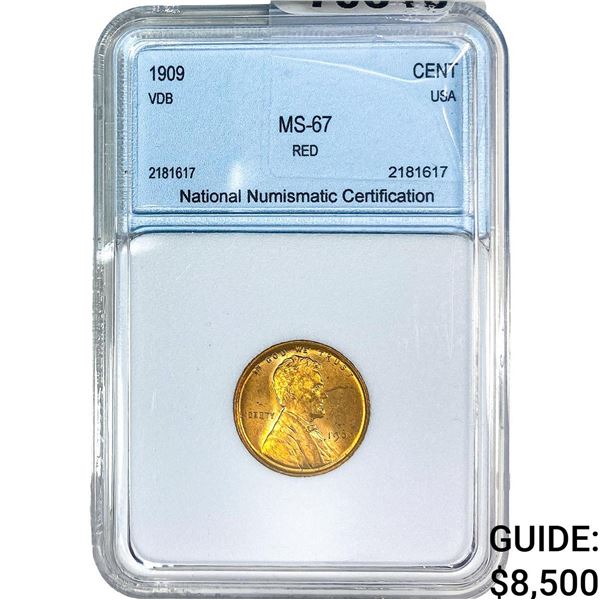 1909 Wheat Cent NNC MS67 RD