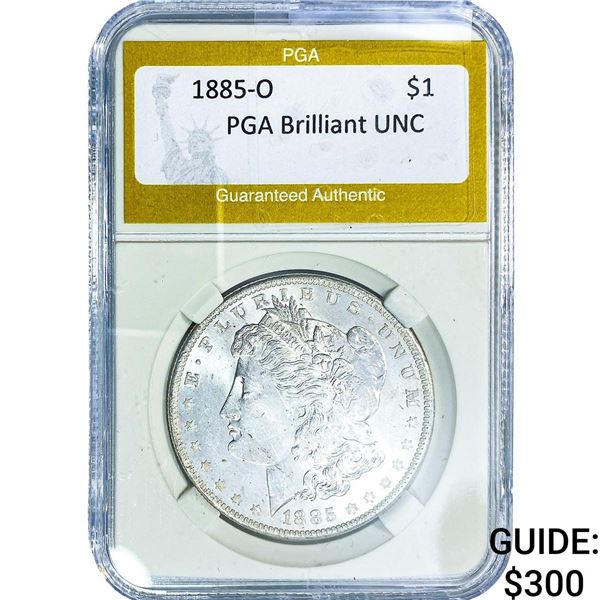 1885-O Morgan Silver Dollar PGA Brilliant UNC