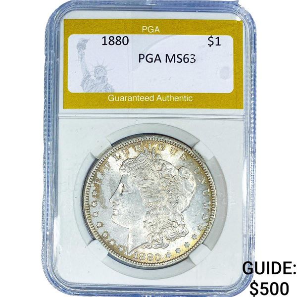 1880 Morgan Silver Dollar PGA MS63